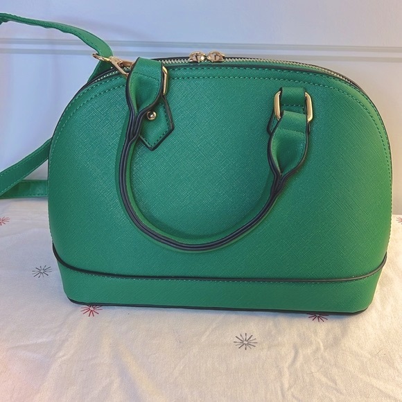 Green Satchel Shoulder Crossbody Bag Purse - Picture 3 of 9